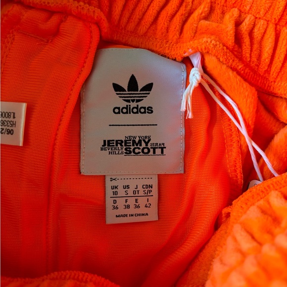 JEREMY SCOTT X ADIDAS WOMEN’S ORANGE SKIRT SIZE SMALL - Picture 3 of 6